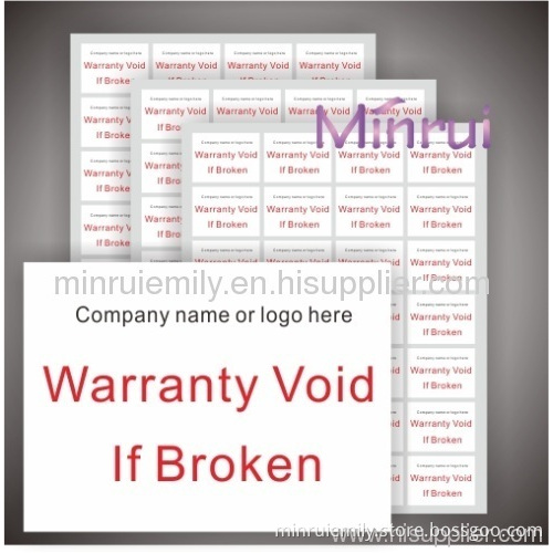 Custom Safety Seal,warranty Seals,destructible Labels,warranty Void If Broken